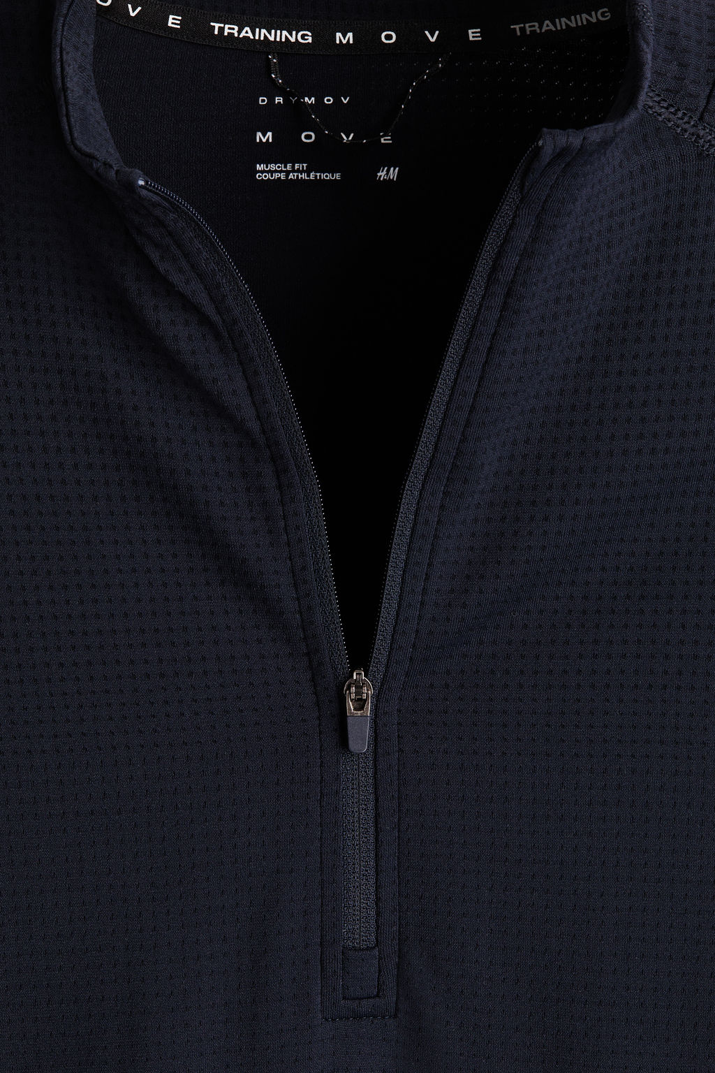 Muscle Fit Zip top sports top with DryMove - H&m фото 7