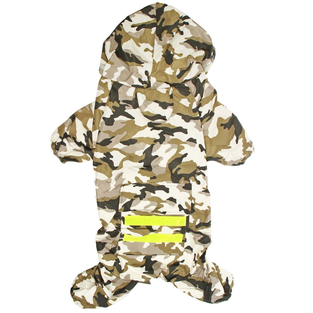 Дождевик для крупных пород собак "KOMFORT", принт хаки, р 5XL