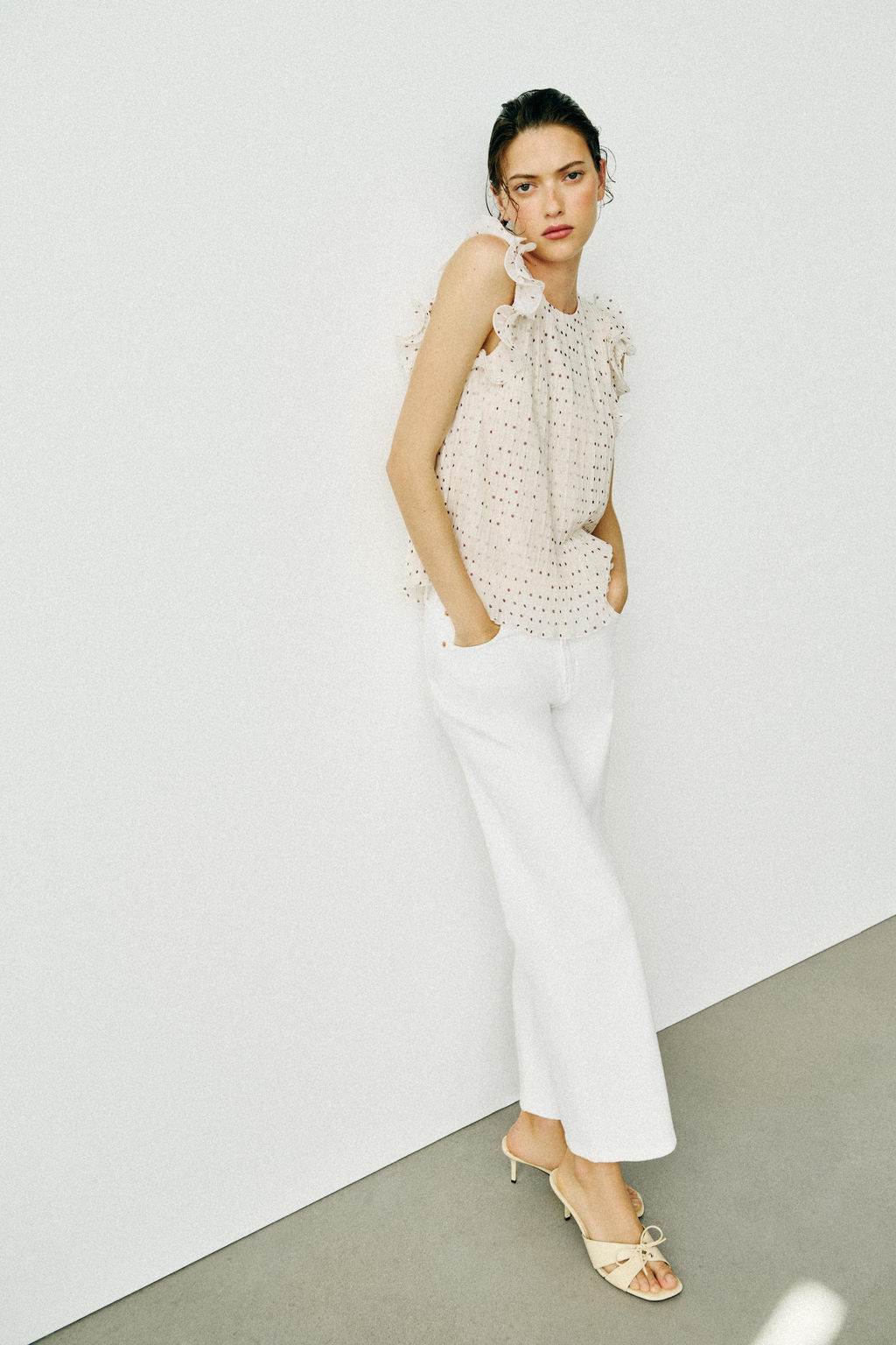 JEANS Z1975 STRAIGHT TIRO ALTO / Blanco