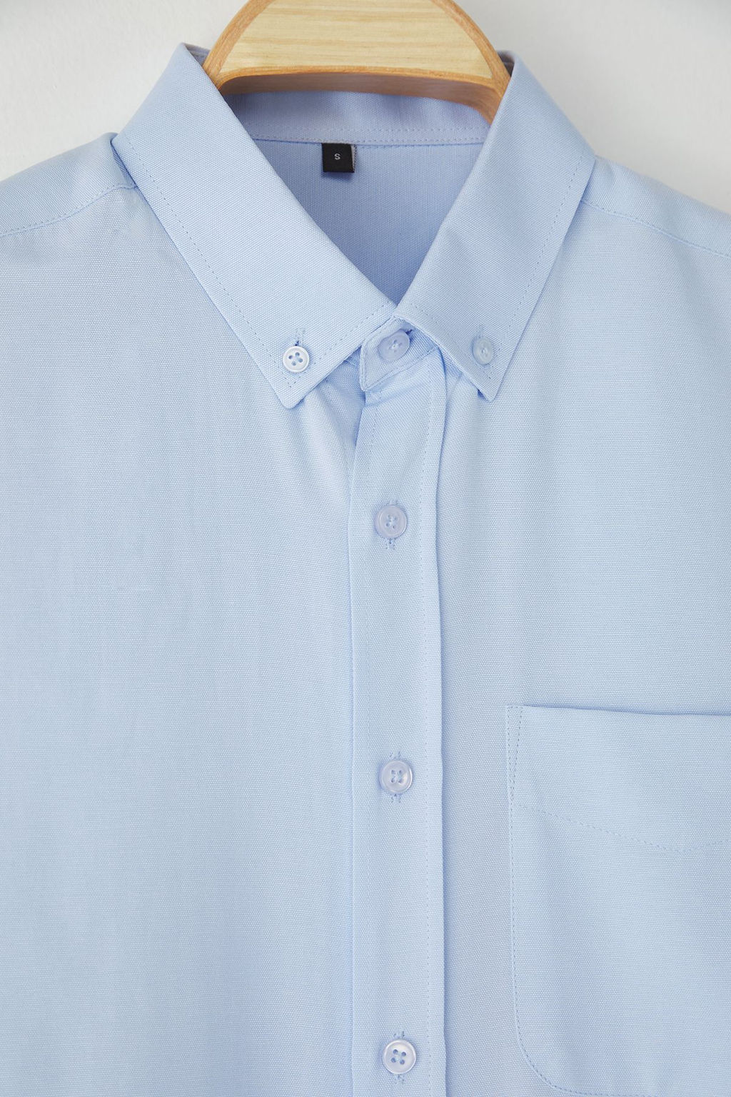 TRENDYOL MAN Mavi Regular Fit Oxford Kolay Utulenebilir Erkek Gomlek TMNSS25GO00079 - Trendyolmilla фото 8