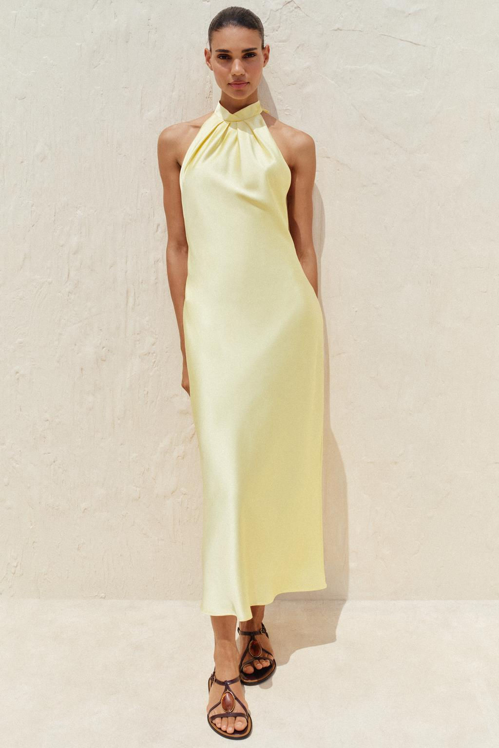HALTER MIDI DRESS - Zara фото 32