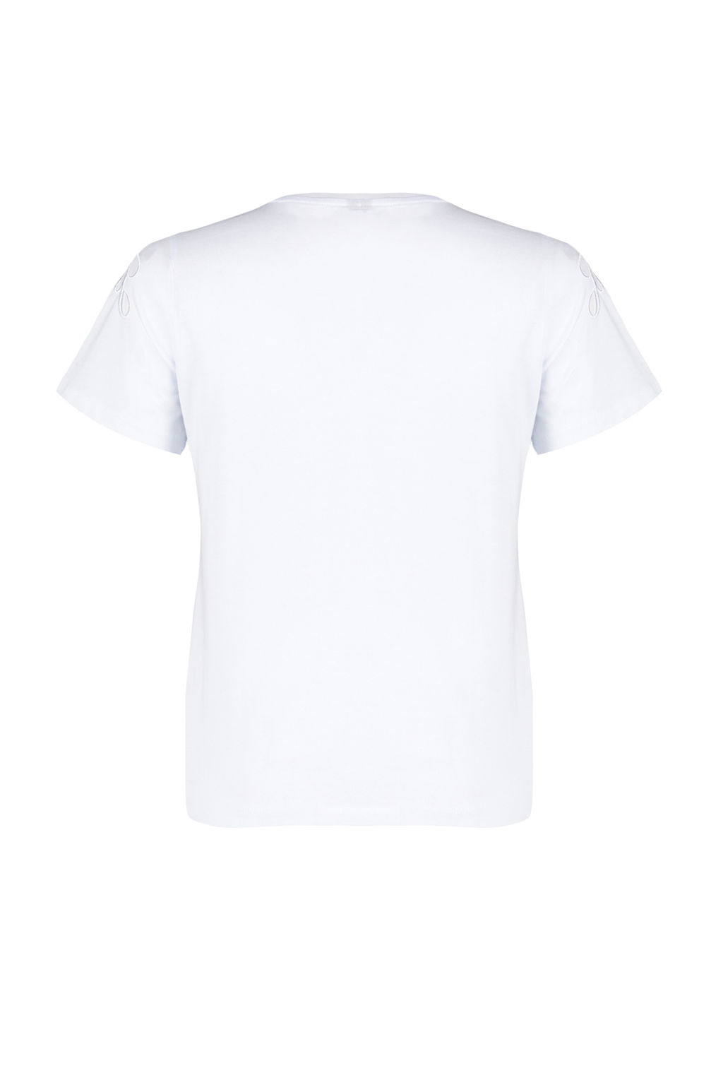 TRENDYOLMILLA Siyah Brode Nak?sl? Basic/Regular Kal?p Orme T-Shirt TWOSS24TS00069  фото 21