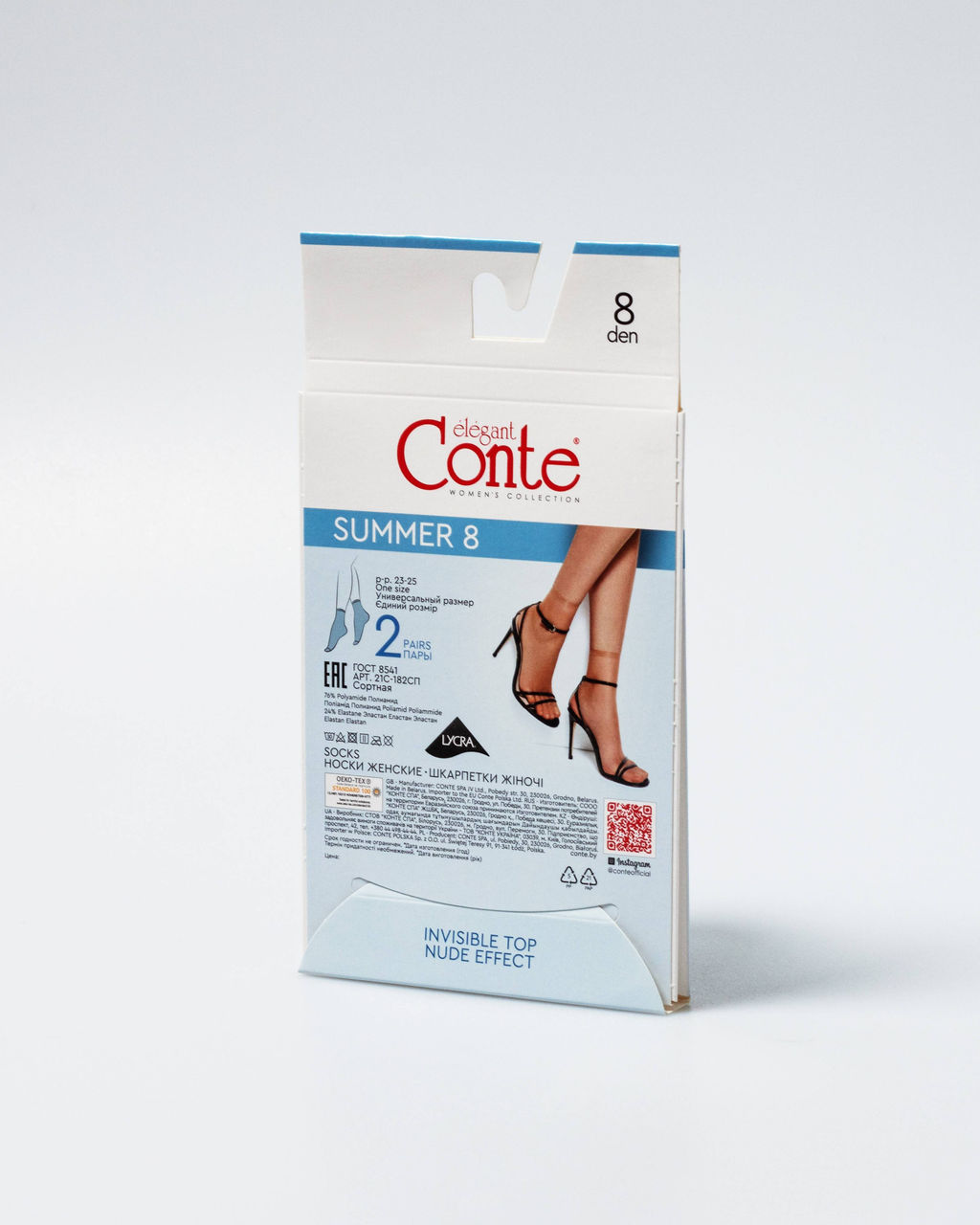 Цена за 2 пары. Носки Классические CONTE SUMMER 8 (2 пары) Носки женские natural - Conte elegant фото 3