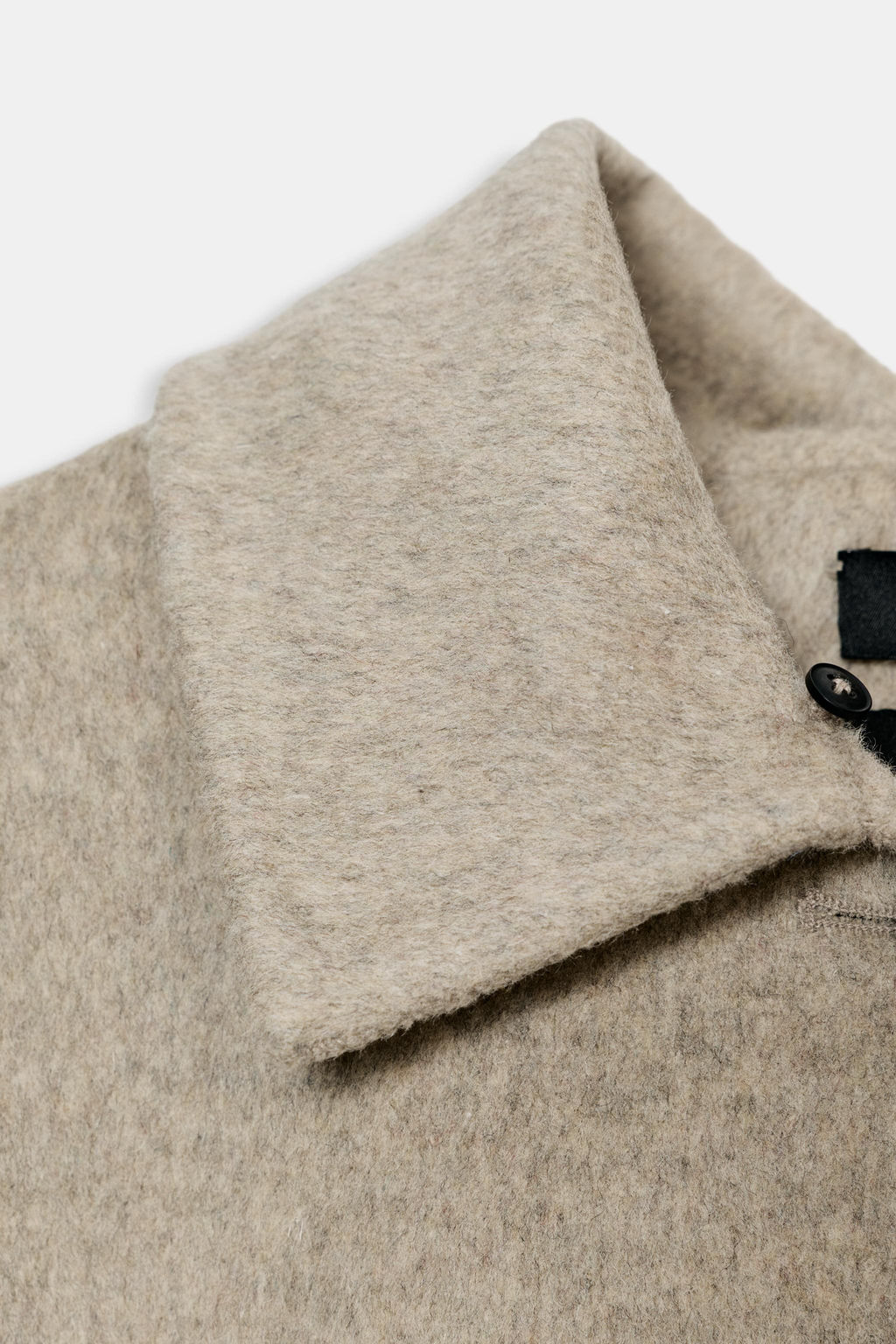 WOOL COAT WITH FAUX FUR COLLAR ZW COLLECTION