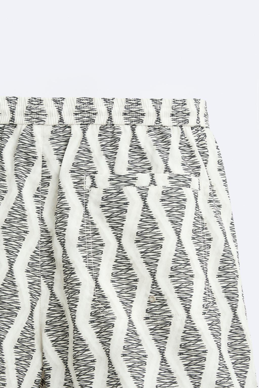 GEOMETRIK DESENLI UZUN DENIZ SORTU - Zara фото 9