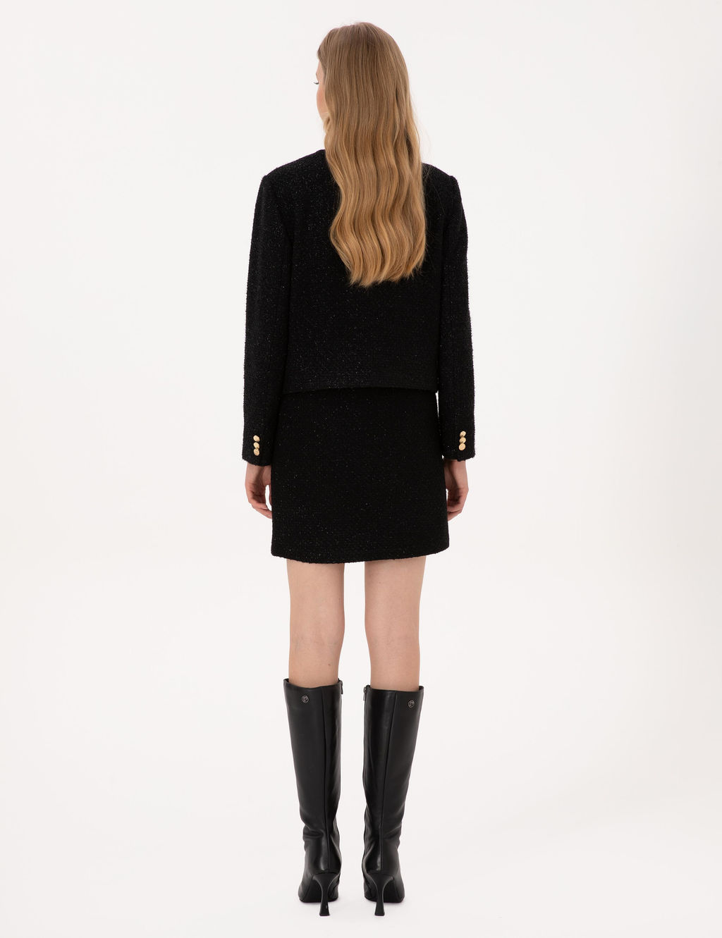 Siyah A Kesim Dokuma Etek