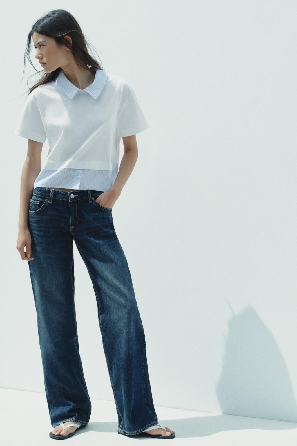 STRIPED COMBINED T-SHIRT - Zara фото 7