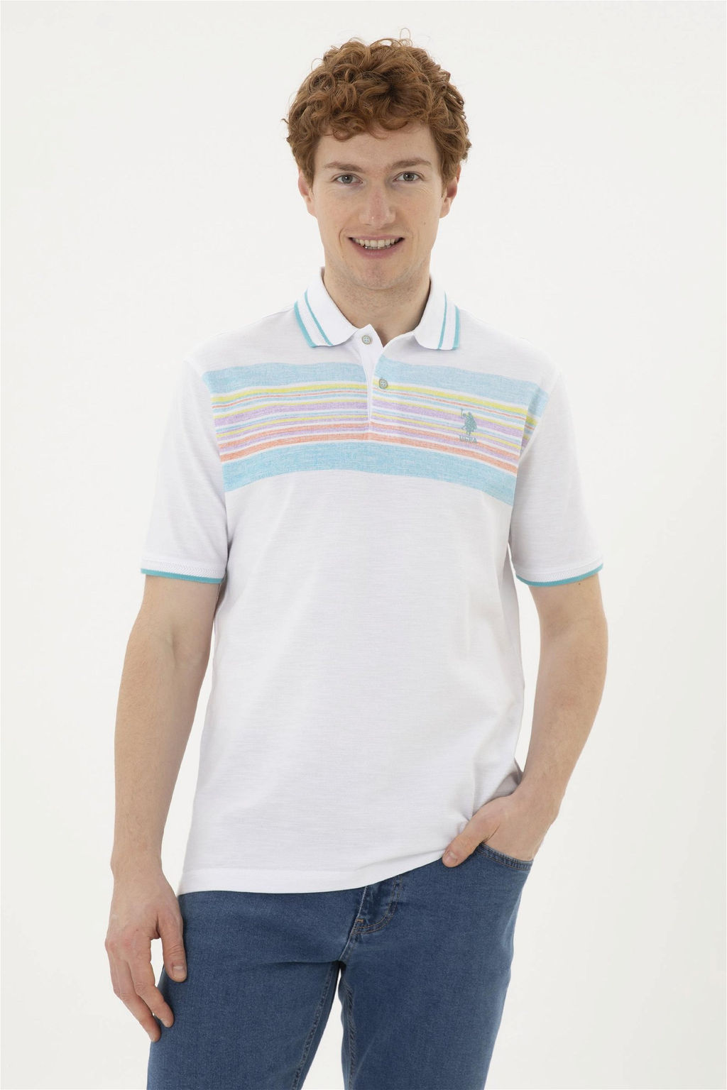 Мужская белая футболка - U.s. polo assn фото 3