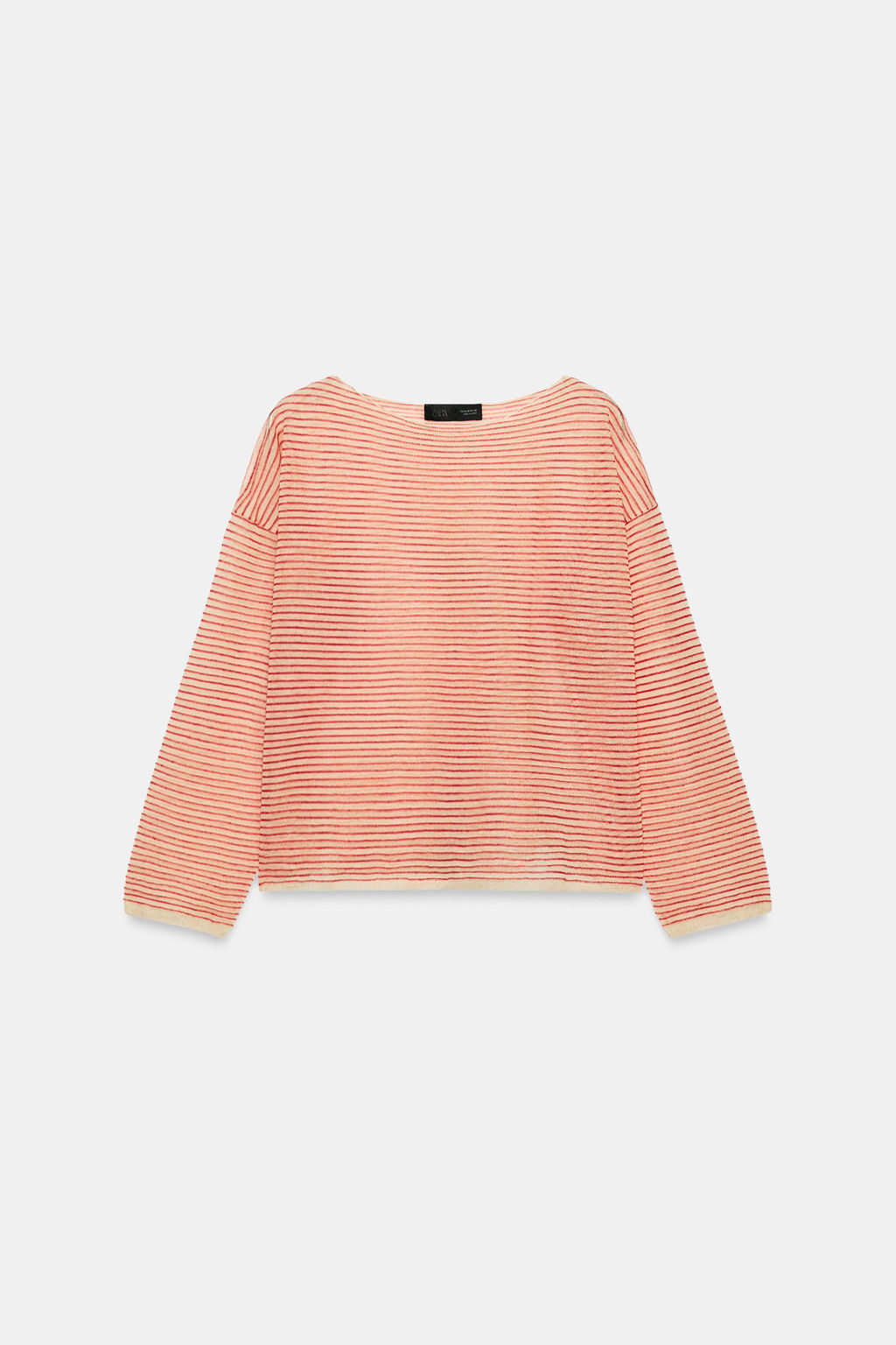 JERSEY PUNTO FINO RAYAS / Crudo / Rojo