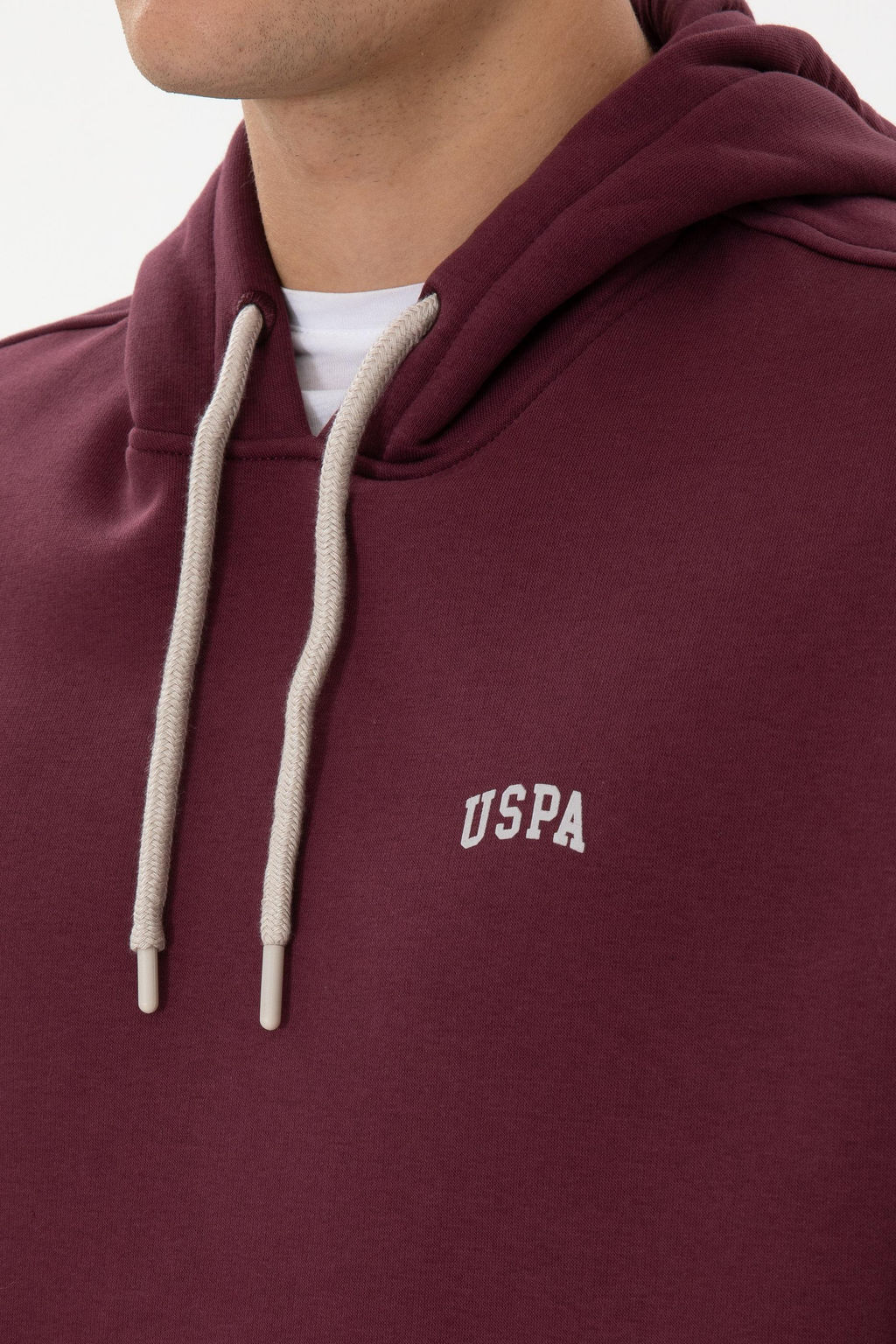 Erkek Oversize Fit Kap__onlu _ardonlu Bordo Basic Sweatshirt - U.s. polo assn фото 7