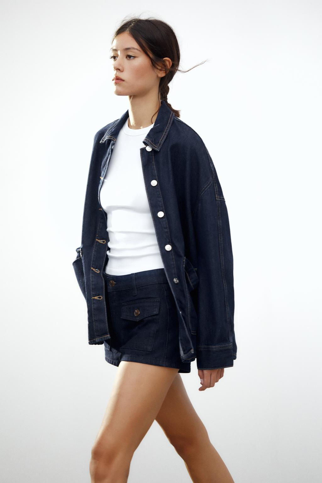 TRF OVERSIZE DENIM OVERSHIRT - Zara фото 5