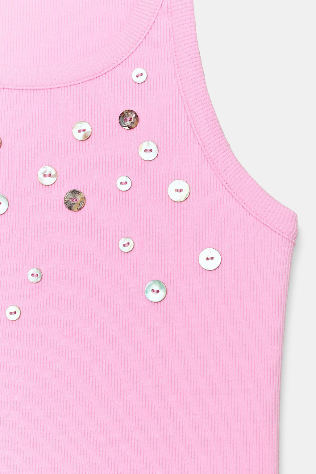 TOP RIB BOTONES / Rosa - Zara фото 4