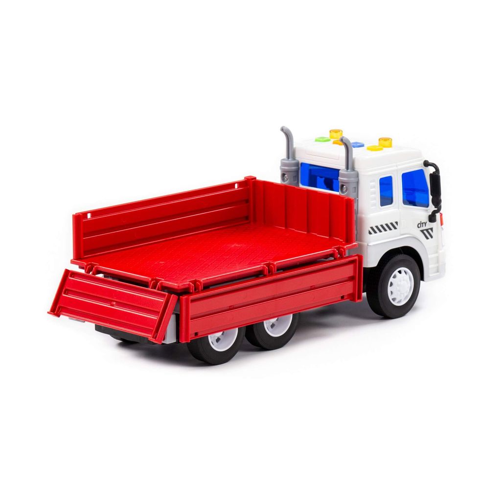 Сити, автомобиль бортовой инерционный (со светом и звуком) (красный) (в коробке) - Полесье фото 4