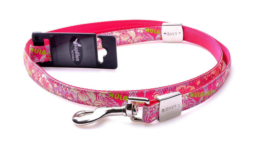 ВИА Нейлоновый поводок с рисунком 20мм-120см, розовый (Reflective nylon lead, 20 mm x 120 cm, colour pink) 170357 //