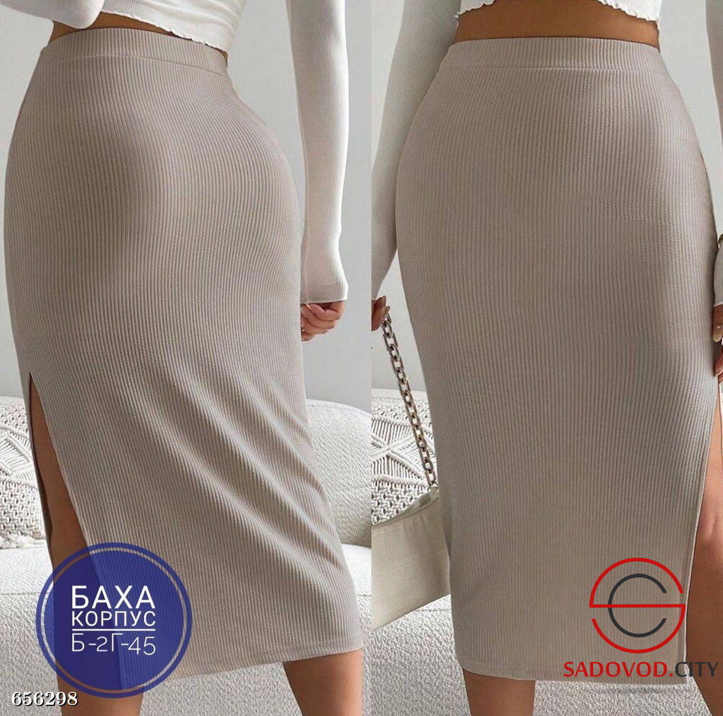 Юбка миди с распоркой женская - Bruno фото 2