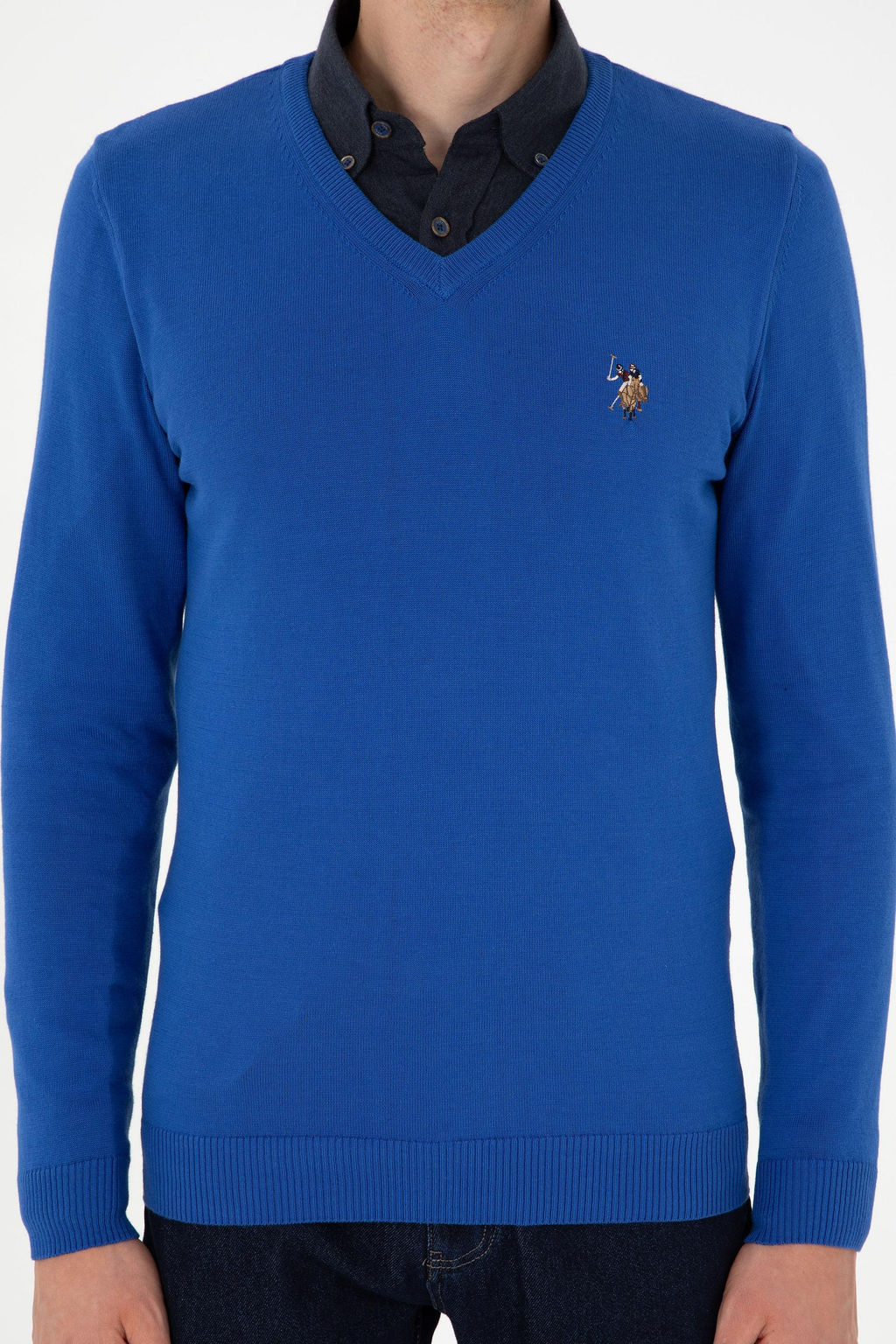 Мужской базовый свитер Saks - U.s. polo assn фото 6