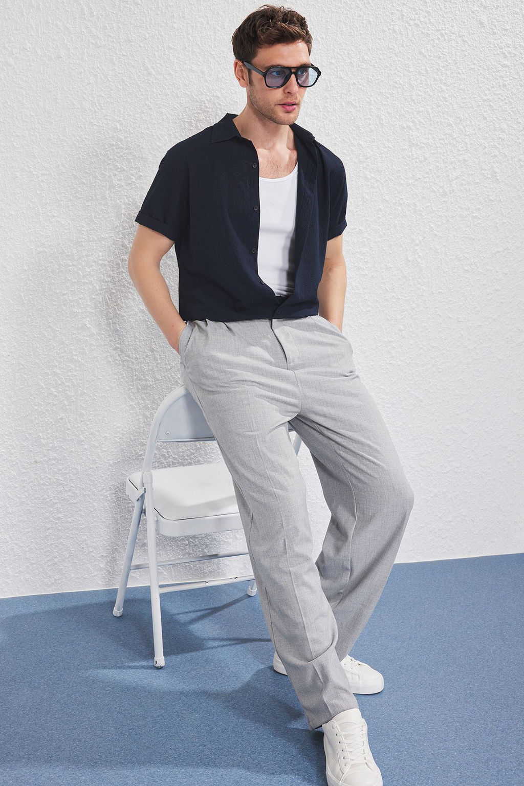 TRENDYOL MAN Lacivert Regular Erkek Gomlek TMNSS25GO00076 - Trendyolmilla фото 15