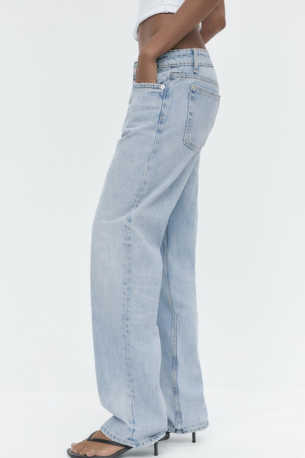 TRF STRAIGHT LOW-RISE JEANS - Zara фото 4