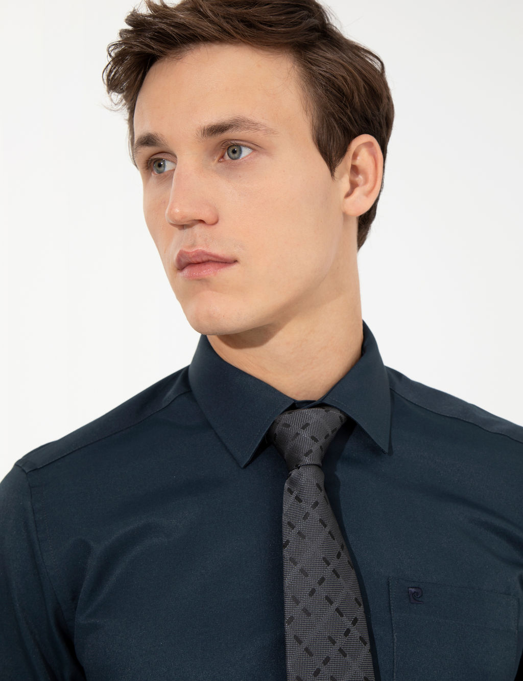 Lacivert Regular Fit Uzun Kollu Klasik G_mlek