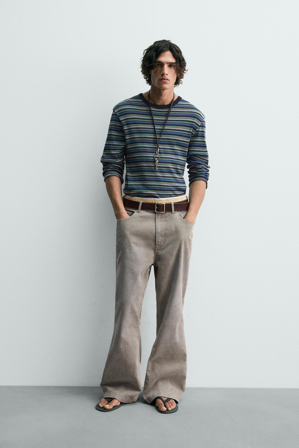 RIBBED STRIPED T-SHIRT - Zara фото 9