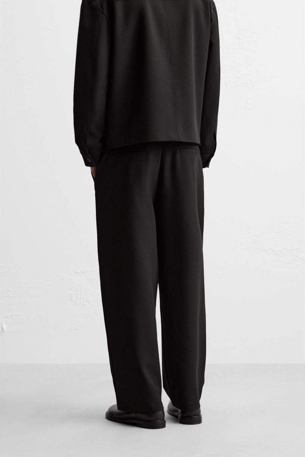 RELAXED FIT PLEATED TROUSERS - Zara фото 3