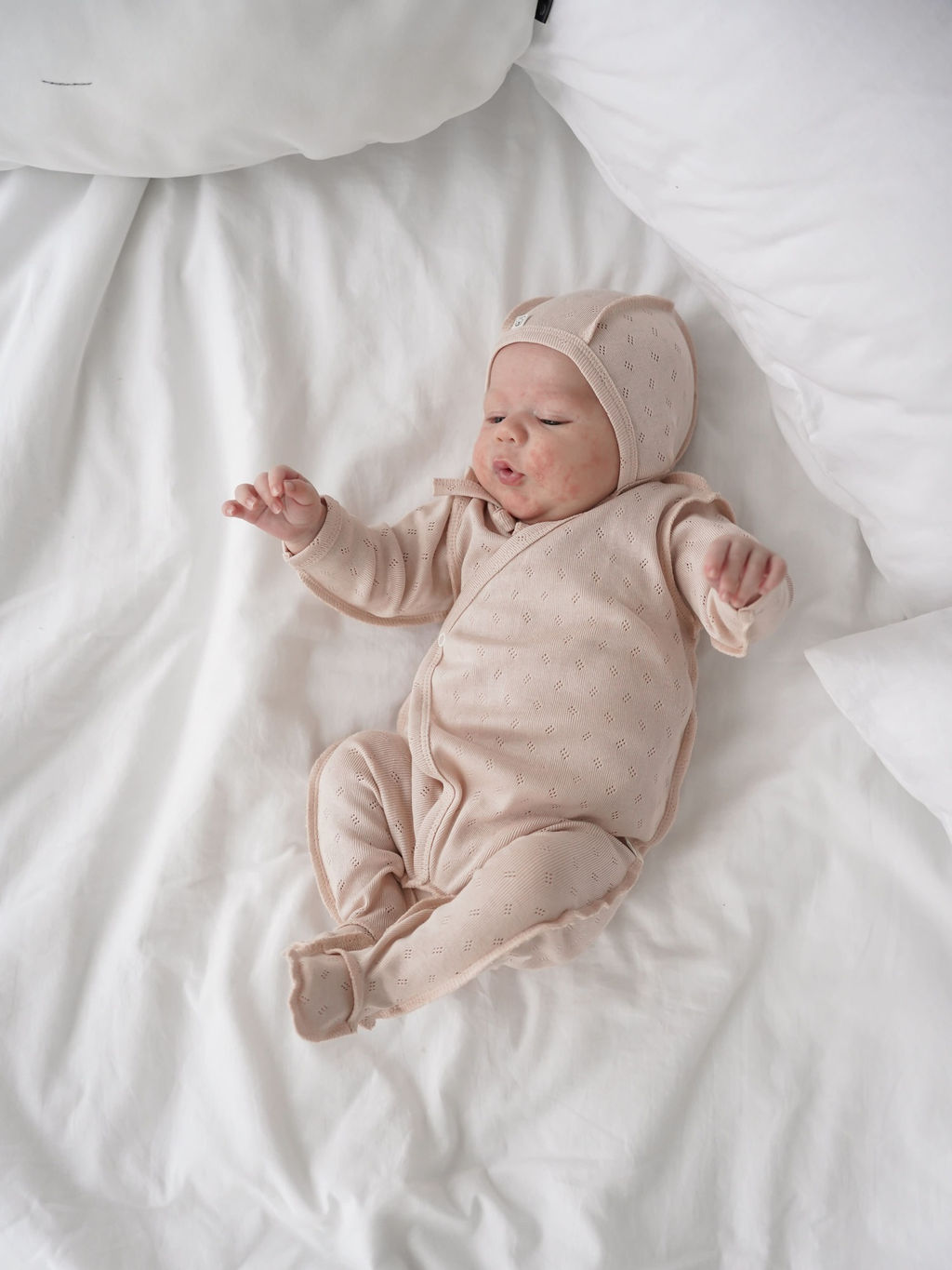 Чепчик Нюд из ажурного хлопка 0+ - Bungly фото 6