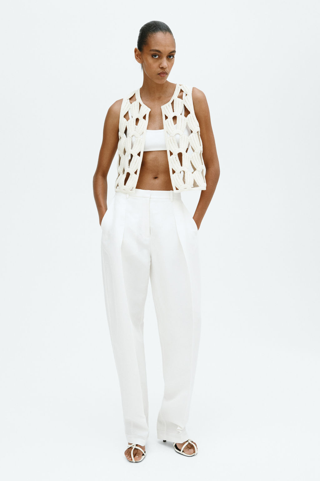 Chaleco efecto crochet - H&m фото 2