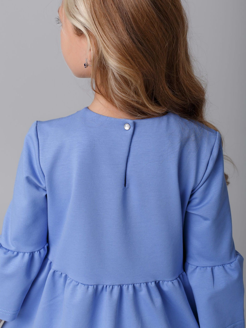 Платье Леди, цвет Голубой, 78% х/б 16% пэ 6% лайкра - 5+ фото 2