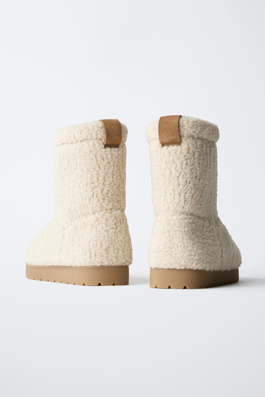 FAUX SHEARLING ANKLE BOOTS - Zara фото 5