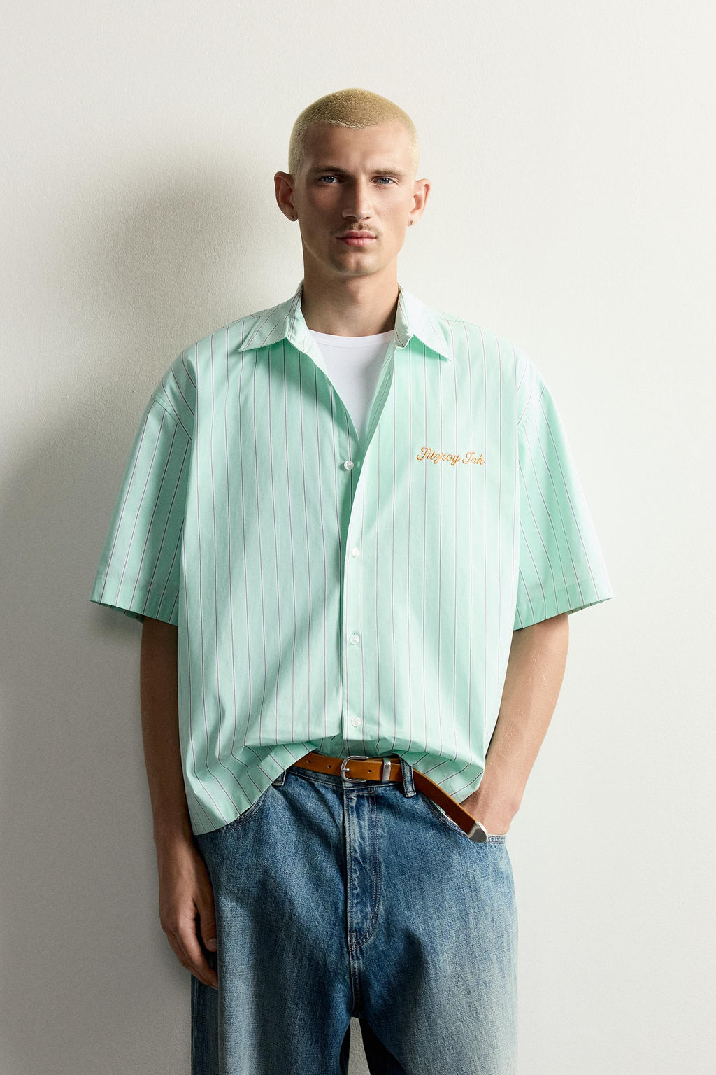 CAMISA BOXY FIT GR?FICOS ESTAMPADOS / Verde - Zara фото 2