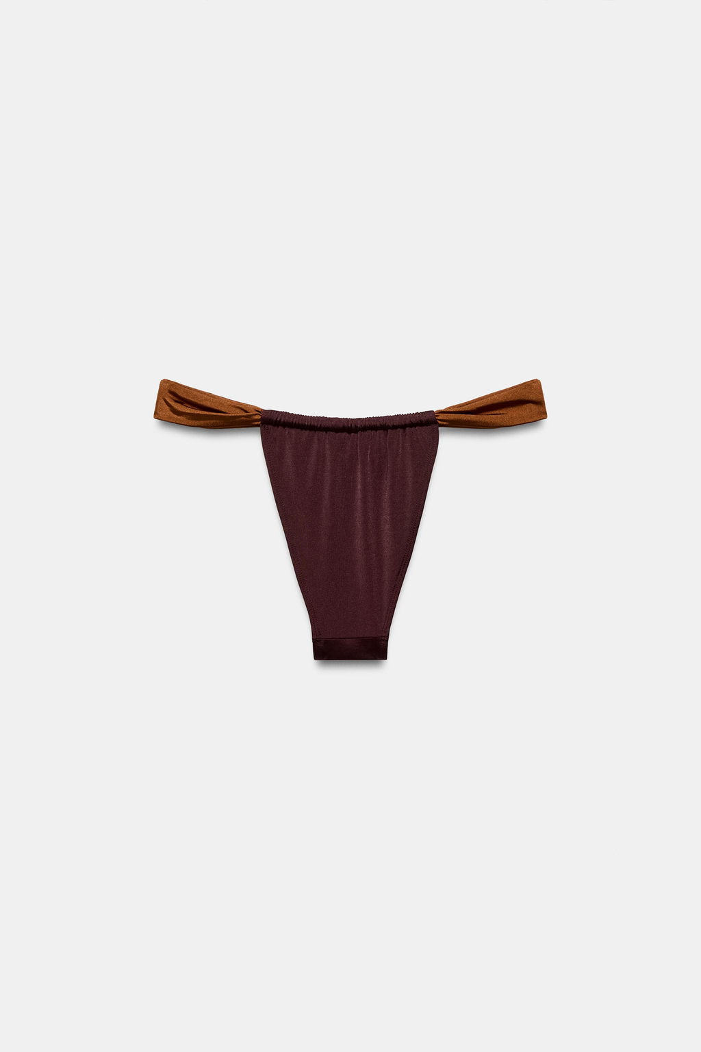 BRAGUITA BIKINI COMBINADA CORTINILLA / Marr?n - Zara фото 8
