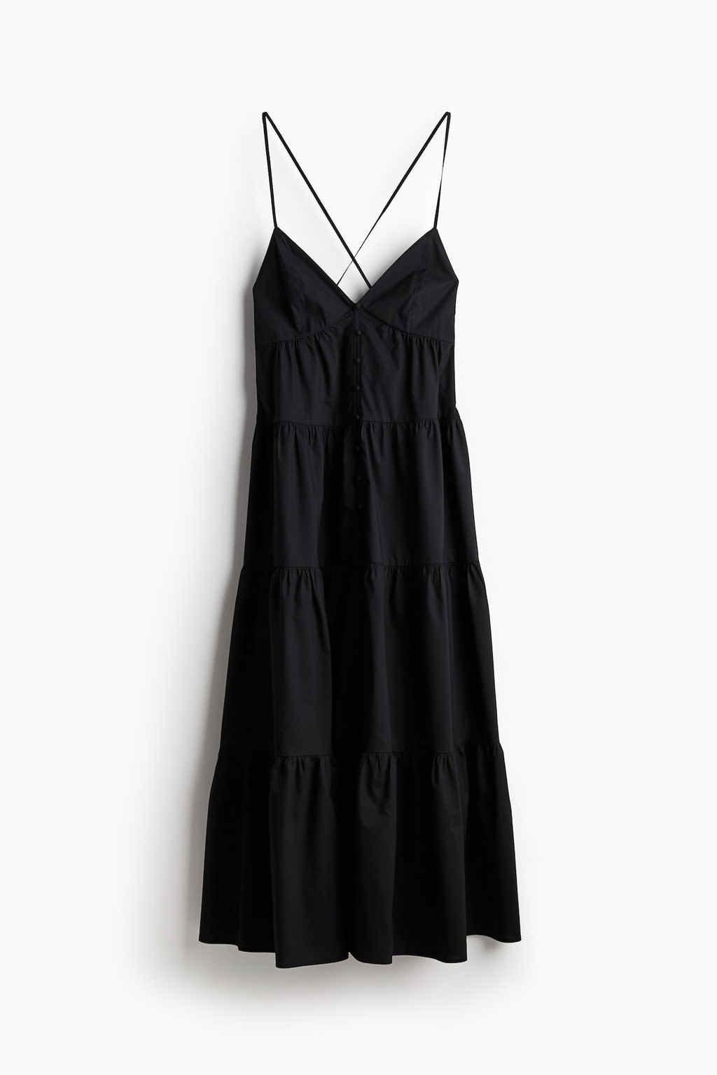 Vestido escalonado con tirantes espagueti - H&m фото 6