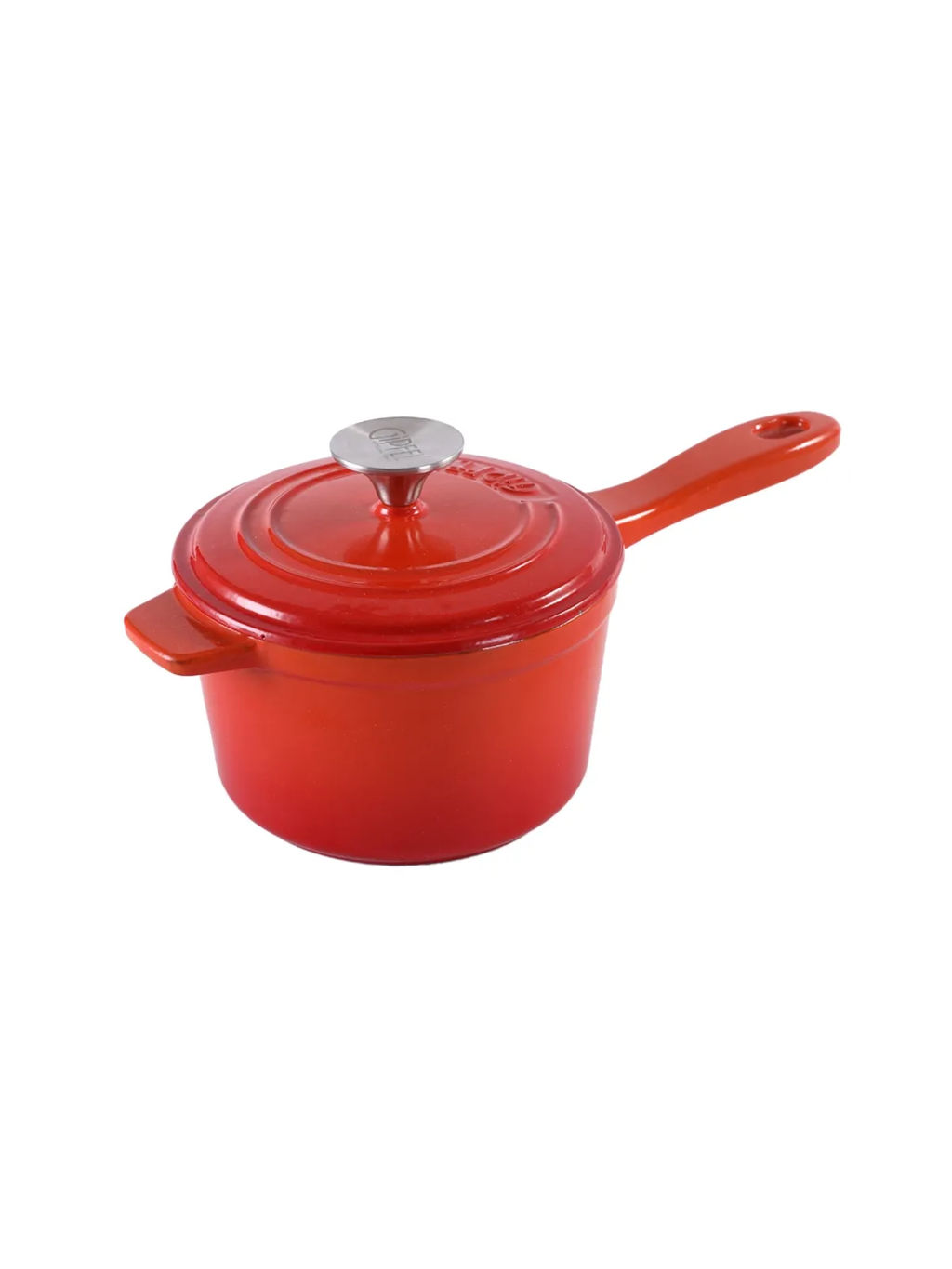 52850 GIPFEL Ковш MAJOLICA FLAME 17х14см, 1,3 л из чугуна с эмалированным покрытием, с крышкой. Цвет: оранжевый. - Werner фото 11