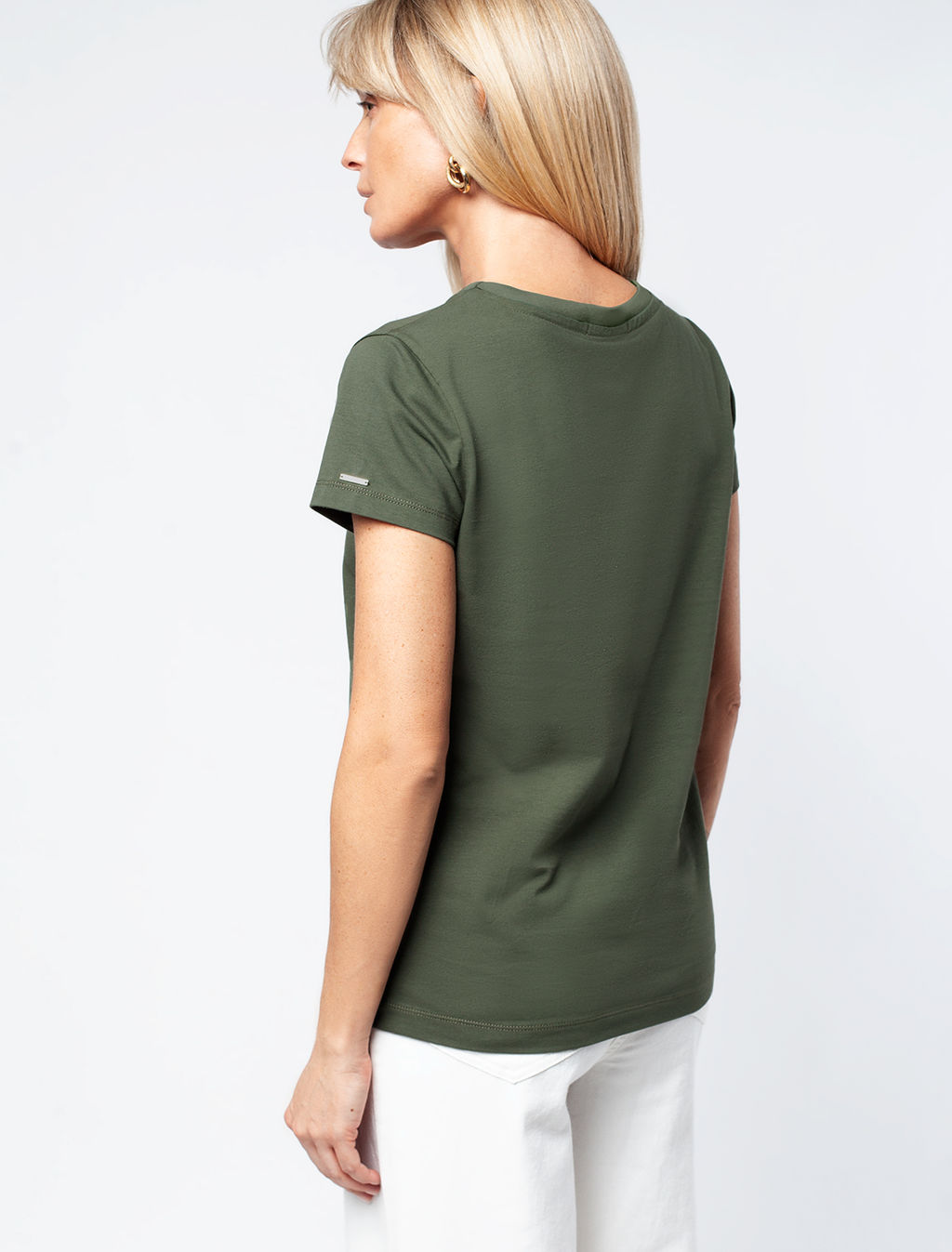 VILATTE / Футболка из премиального хлопка с авторским принтом фольгой  фото 4