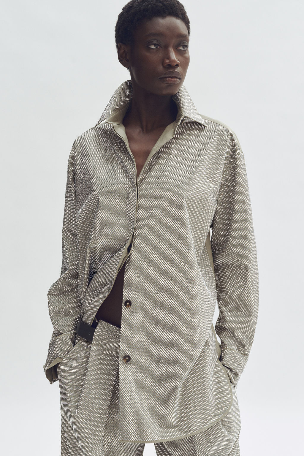 Camisa oversize con detalles decorativos - H&m фото 5