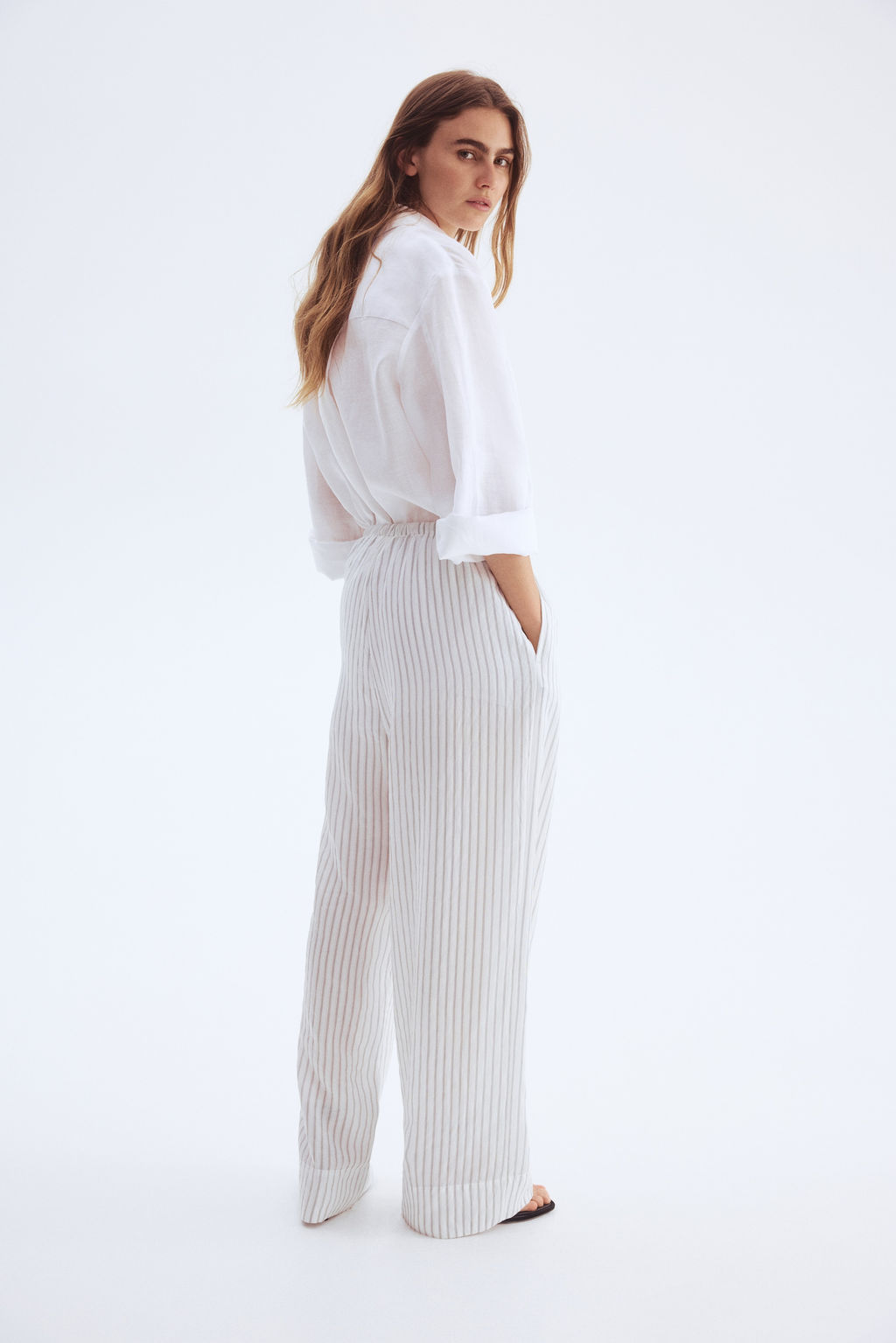 Pantal?n amplio con cord?n de ajuste - H&m фото 7