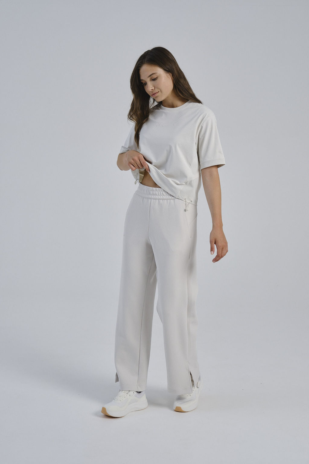 Брюки трикотажные Серо-бежевый