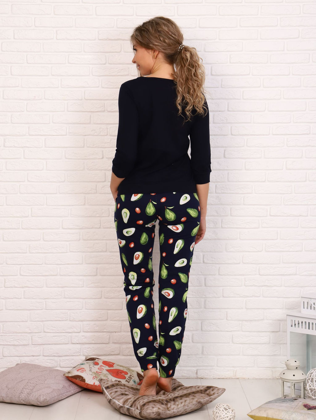 Костюм женский, модель 162, трикотаж (Авокадо, синий) - Ивановотекстиль фото 3