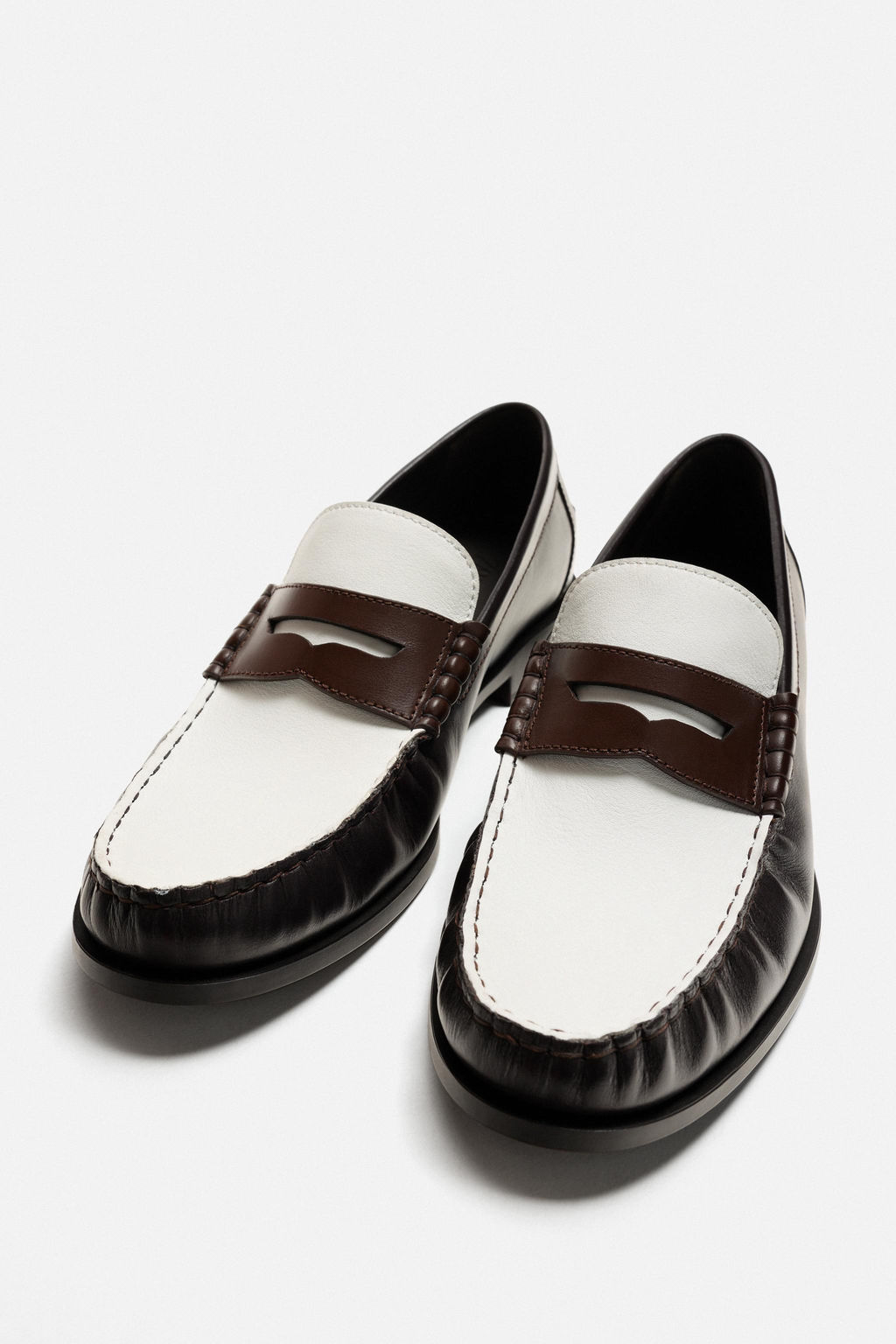 LEATHER PENNY LOAFERS - Zara фото 2