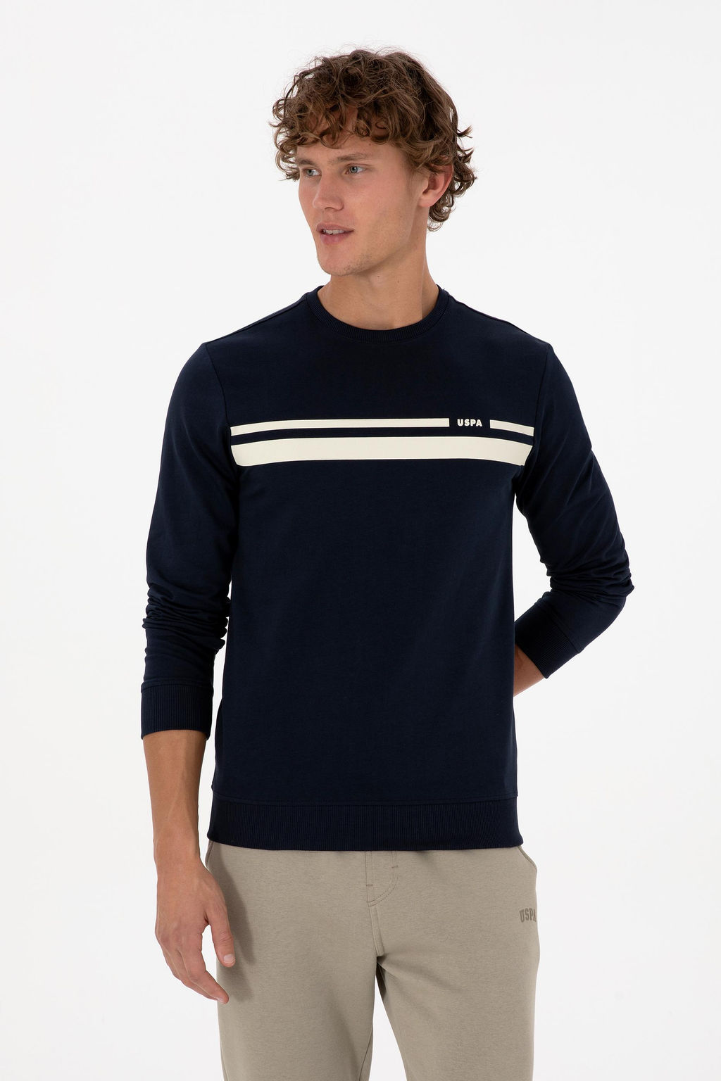 Erkek Lacivert Sweatshirt Sepette S_rpriz _ndirim