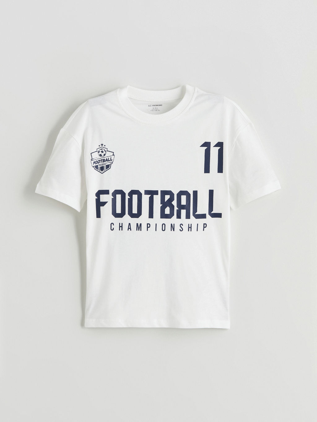 Bisiklet Yaka Bask?l? Penye Erkek ?ocuk Ti??rt