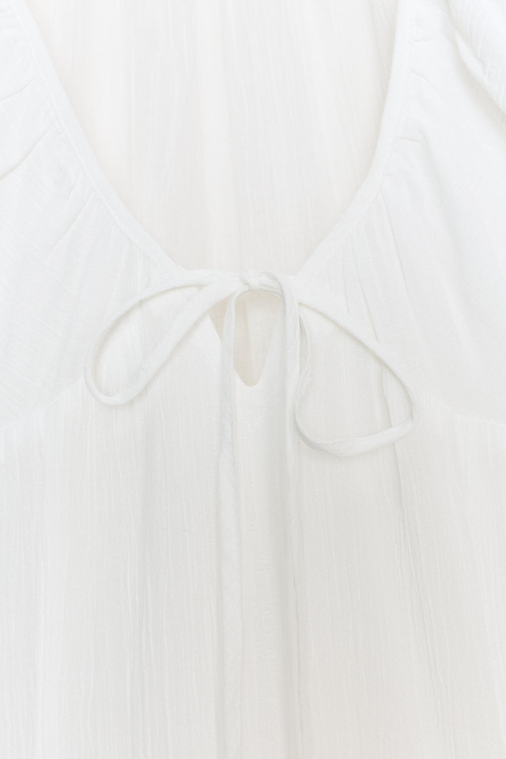 VESTIDO MIDI GASA GODETS / Blanco - Zara фото 9