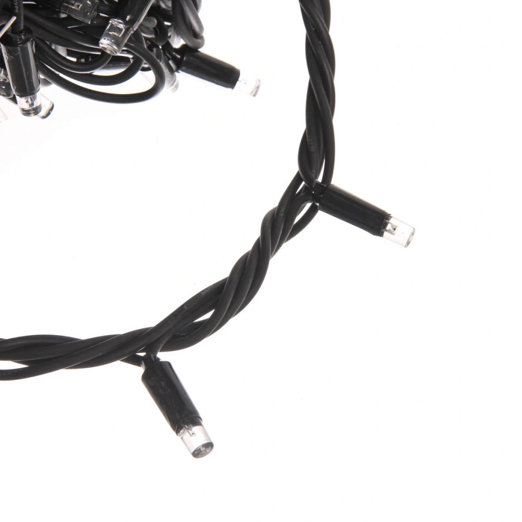 Гирлянда для улицы 11м 120 ламп LED чёрный провод, 8 реж, IP-54, Теплый белый (возможность соединения)