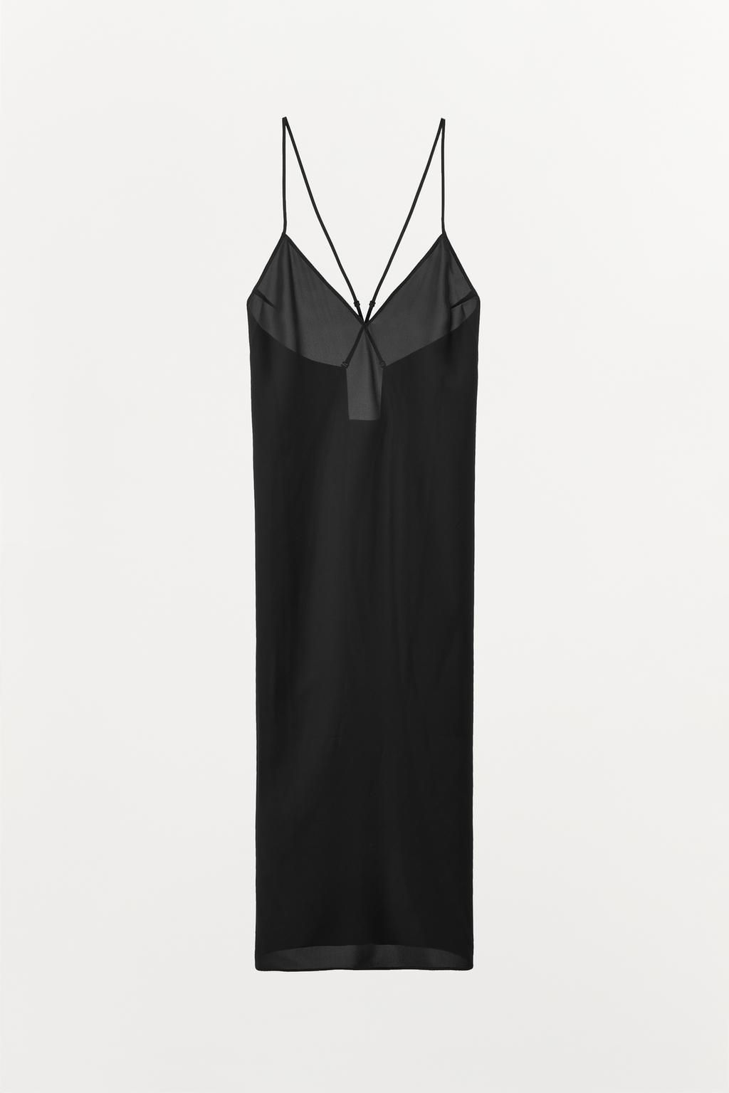 LONG SLIP DRESS WITH MULTI-POSITION STRAPS - Zara фото 5