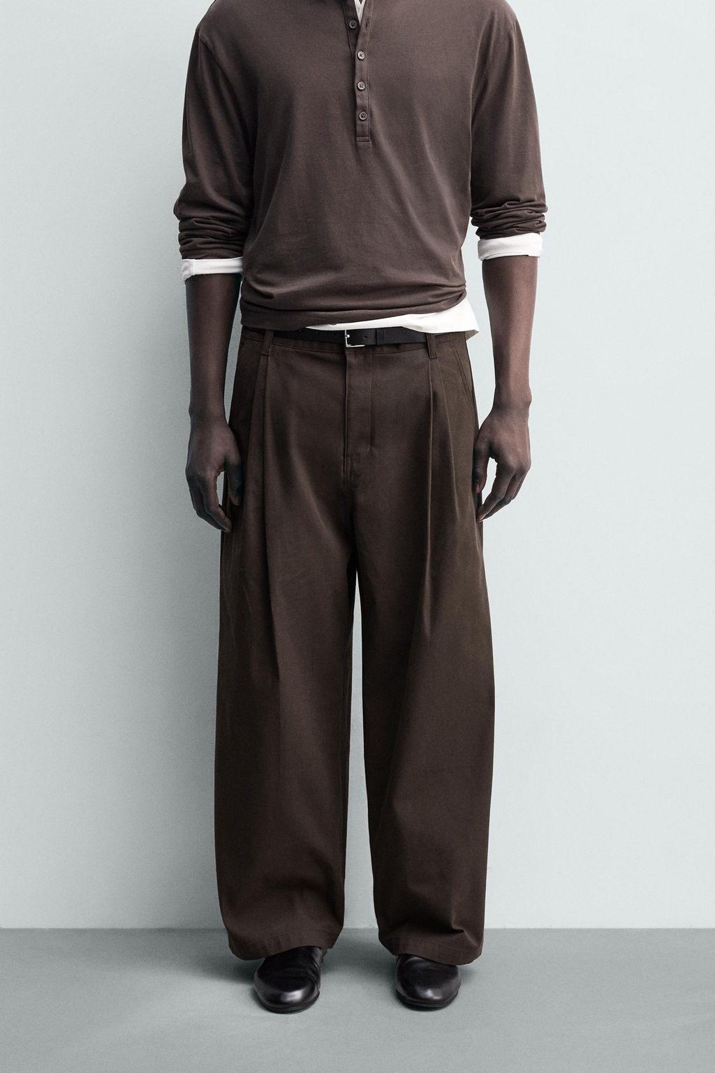 PLEATED WIDE-LEG TROUSERS - Zara фото 11