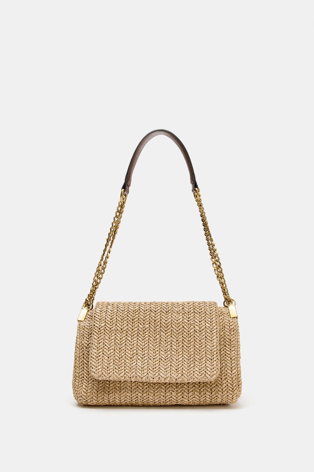 BOLSO BANDOLERA CADENA MET?LICA / Beige claro - Zara фото 3