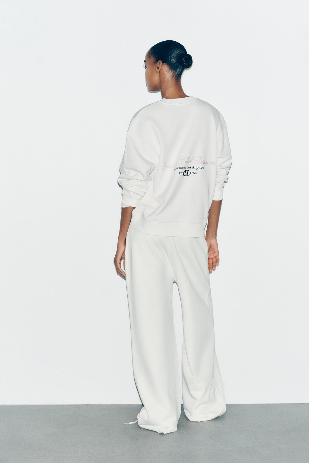 COTTON EMBROIDERED TEXT TROUSERS - Zara фото 5