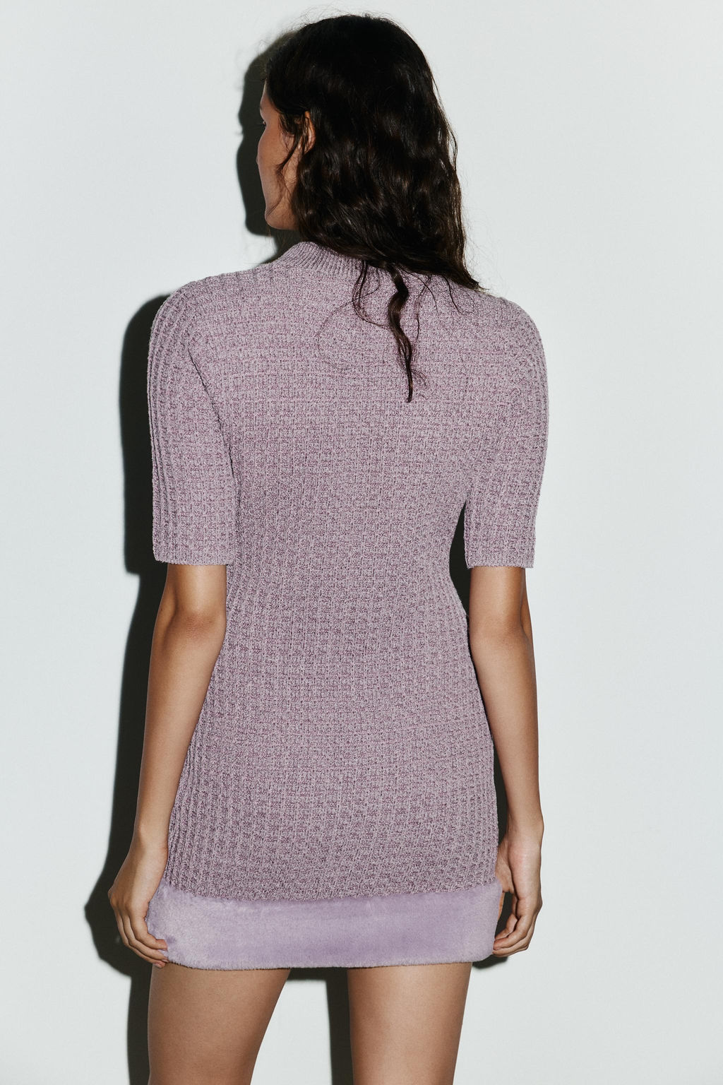TEXTURED FAUX FUR DRESS - Zara фото 3