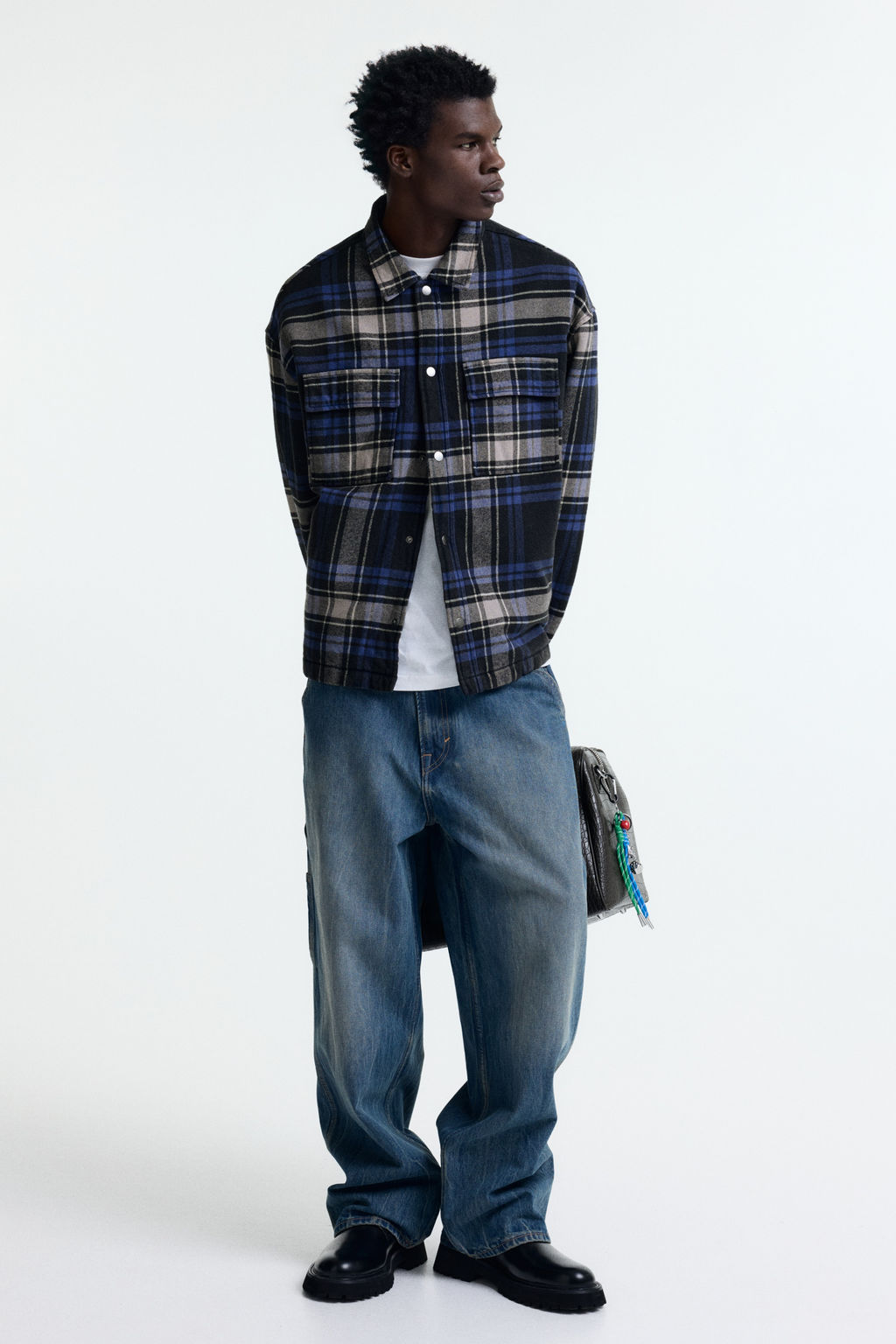 Sobrecamisa de franela Oversized Fit - H&m фото 4