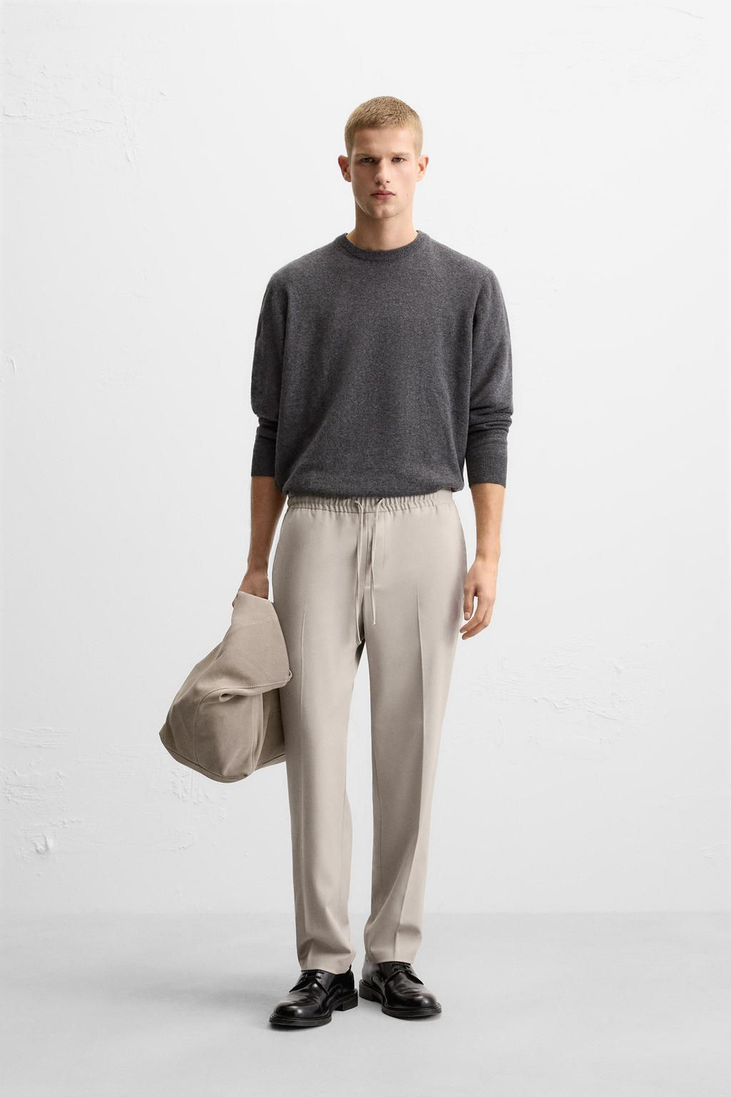 COMFORT FIT JOGGER WAIST TROUSERS - Zara фото 37